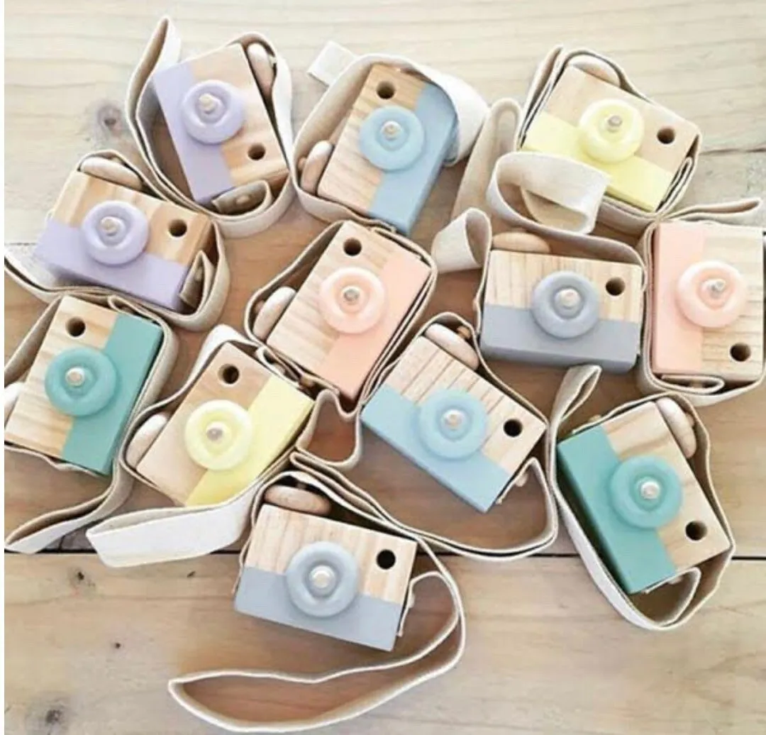 Wood Baby Toy Camera - Baby Camera Toy- Wood Play Camera Toys , Wooden play toys,  Natural wooden Montessori toys,