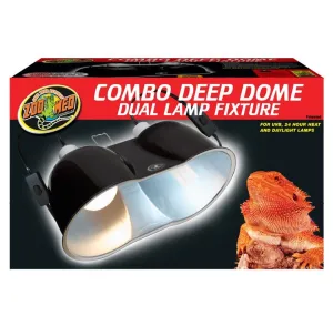Zoo Med Combo Deep Dome Dual Lamp Fixture